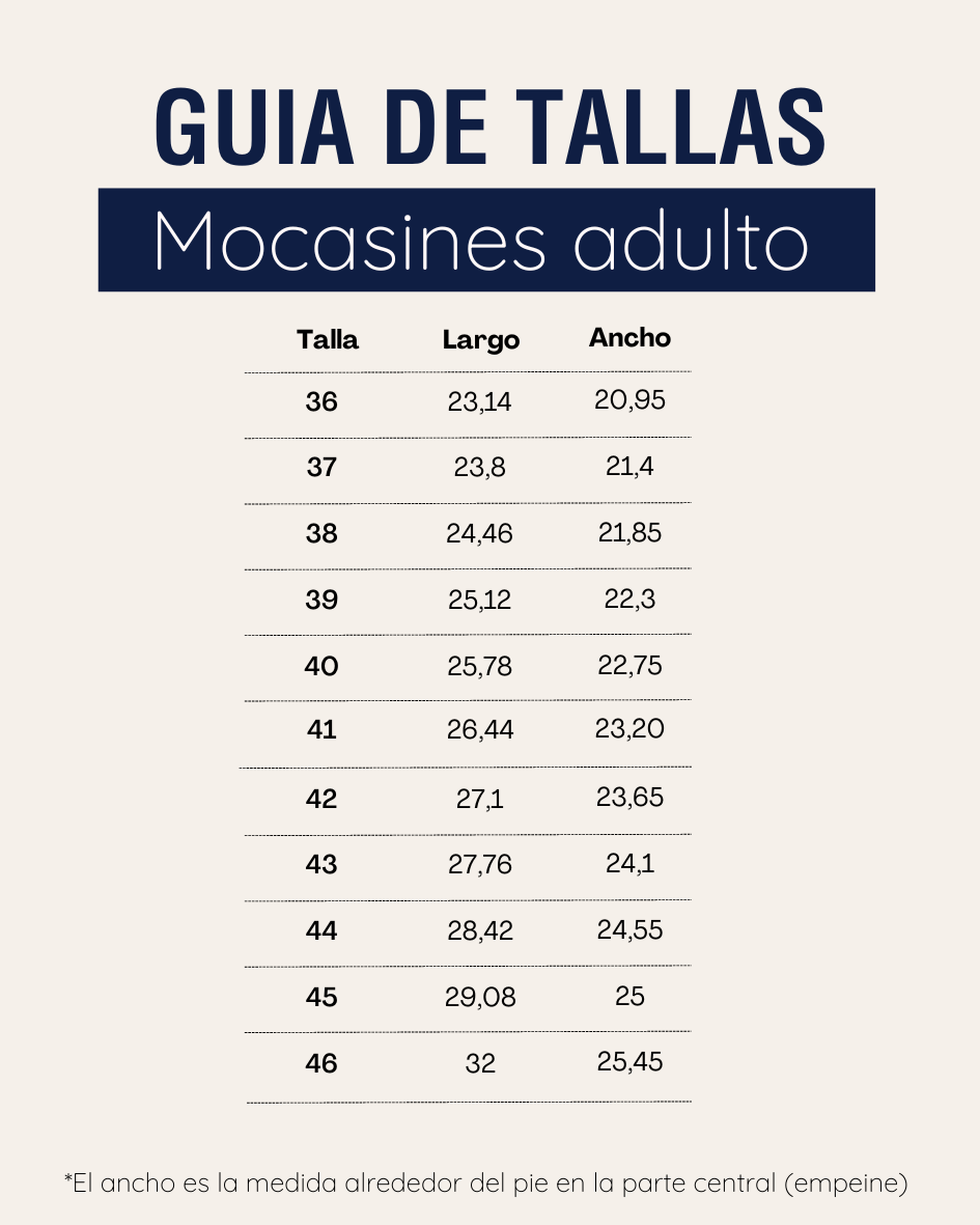 Mocasines ante teja