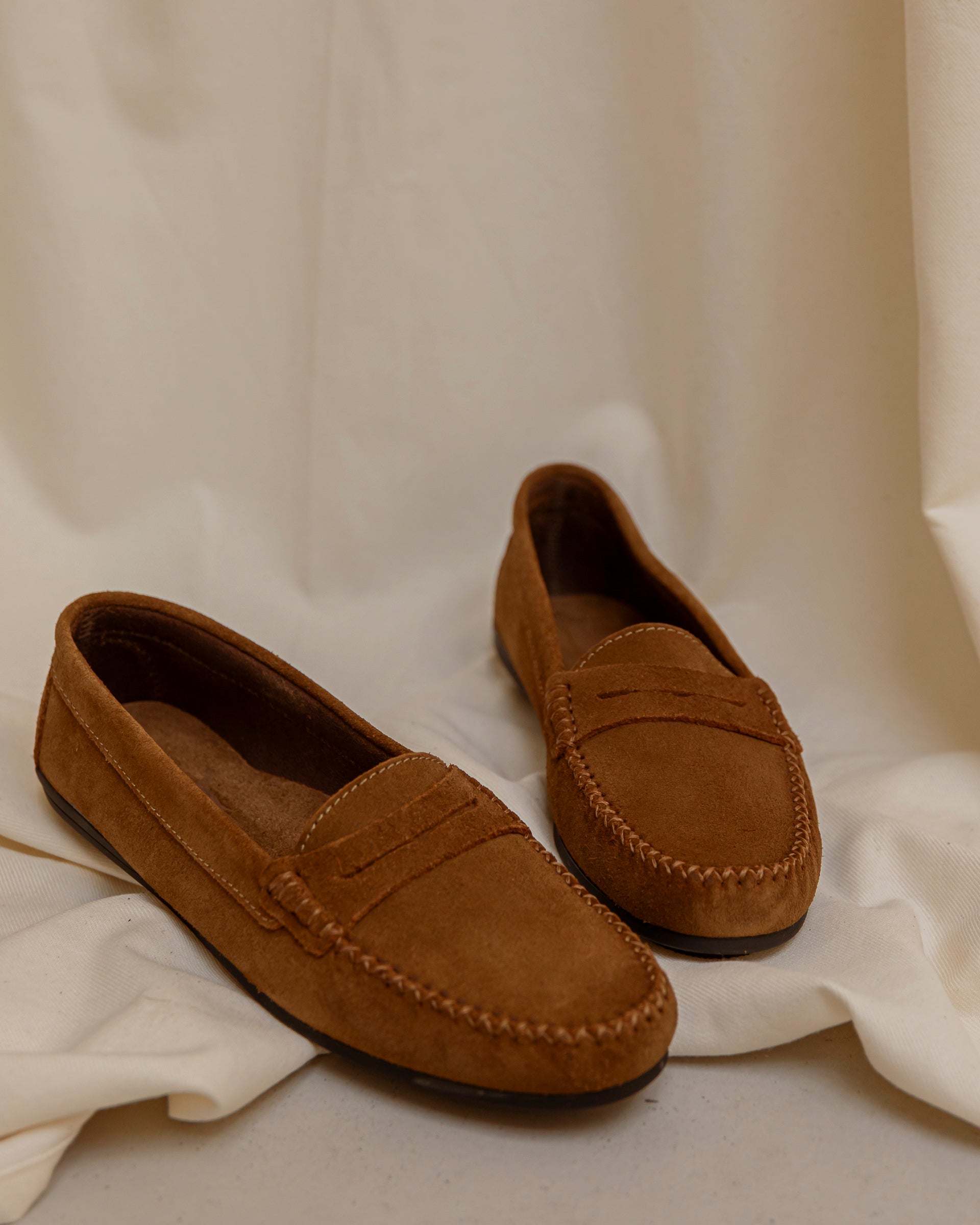 Mocasines ante tostado