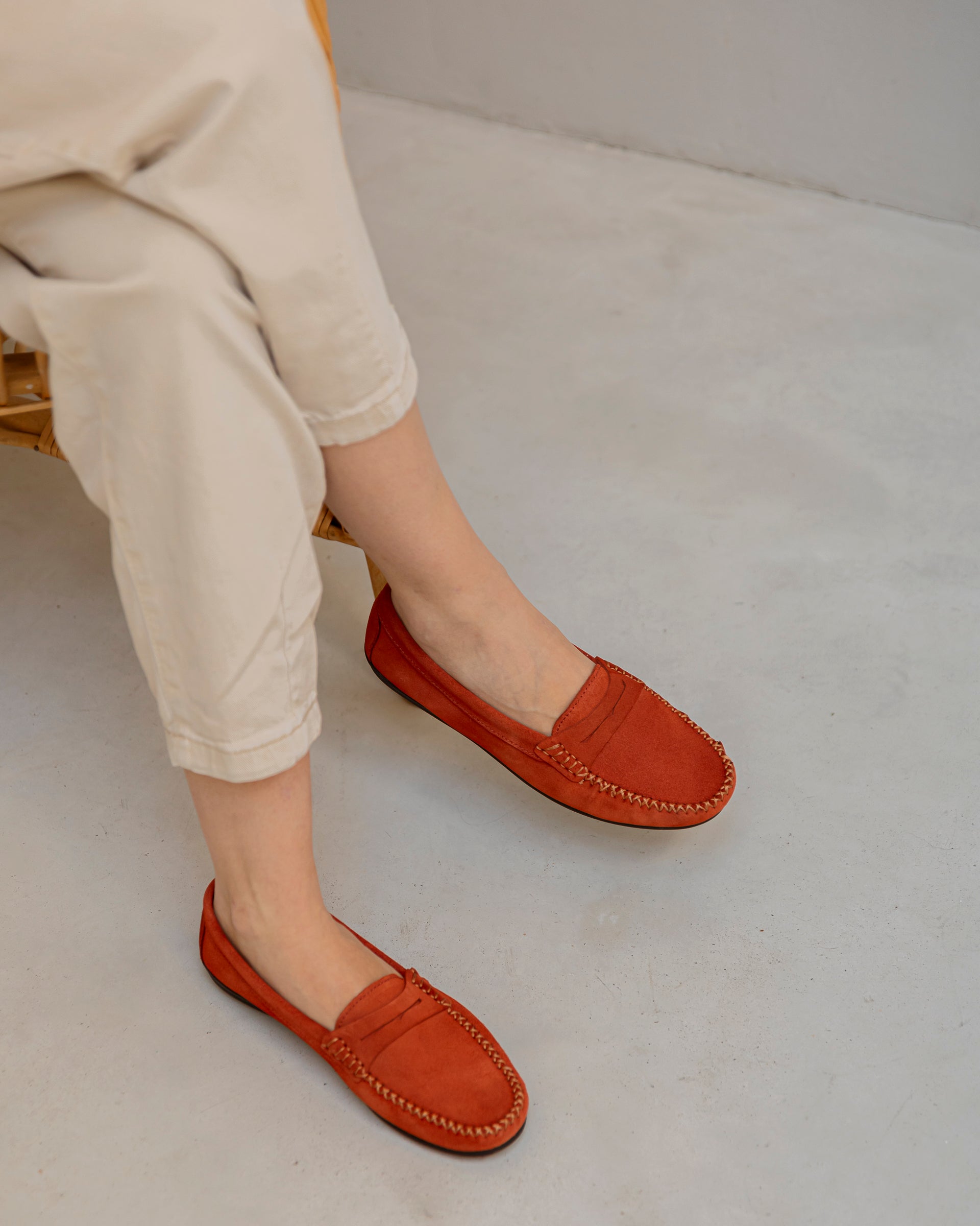 Mocasines ante teja
