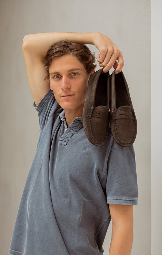 Mocasines ante gris