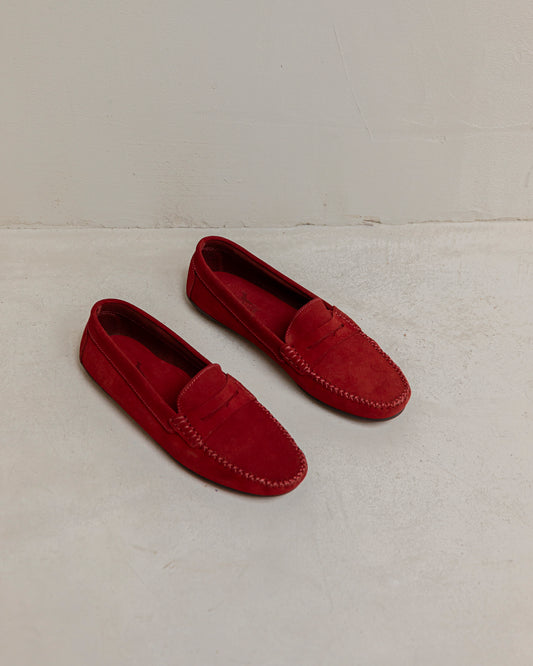 Mocasines ante burdeos