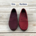 Load image into Gallery viewer, Wine suede loafers
