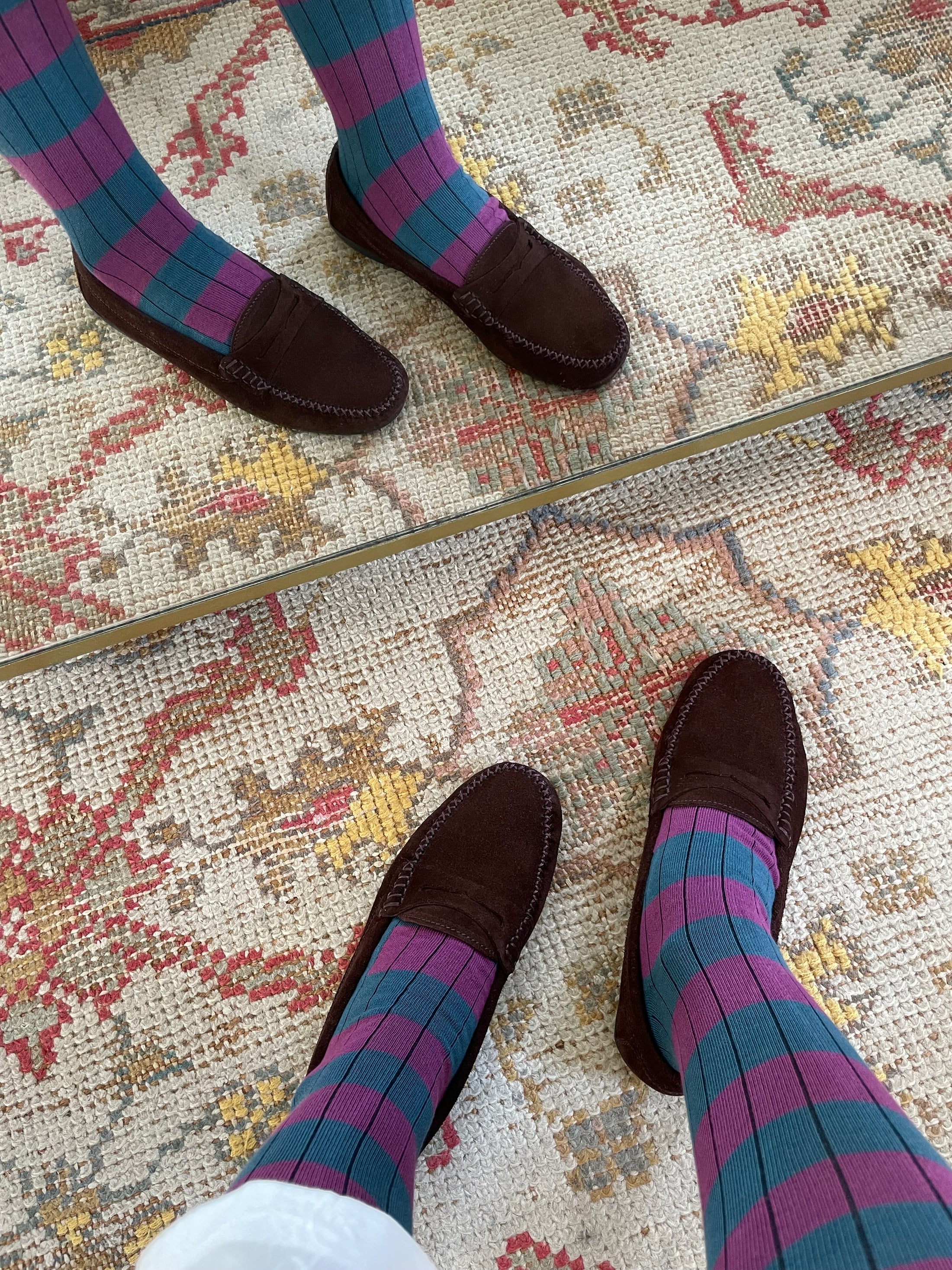 Mocasines ante chocolate