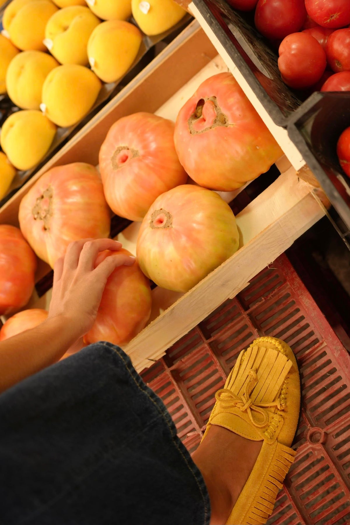 Mocasines ante flecos Mostaza