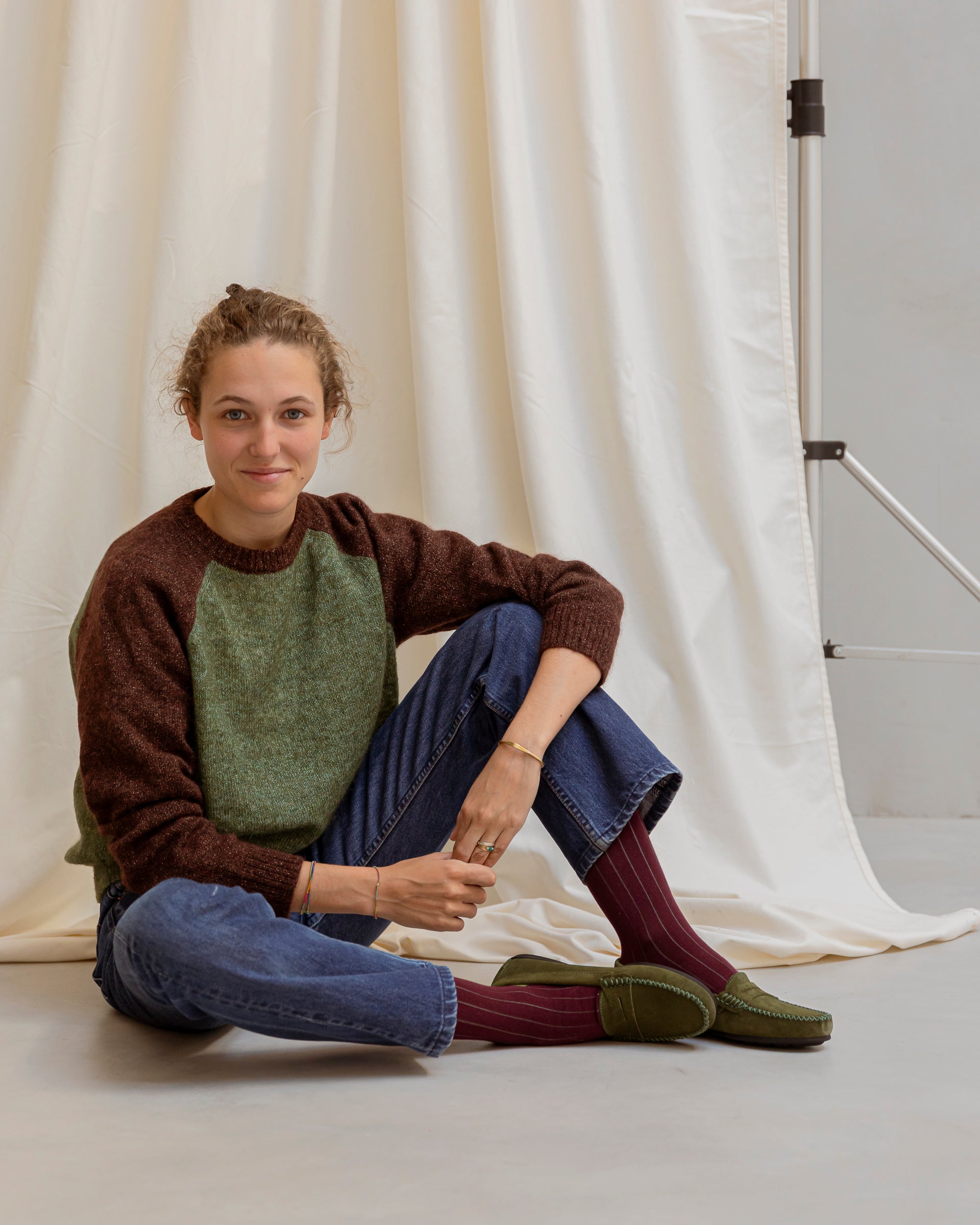 Mocasines ante verde