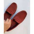 Load image into Gallery viewer, Rust suede loafers
