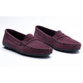 Load image into Gallery viewer, Wine suede loafers
